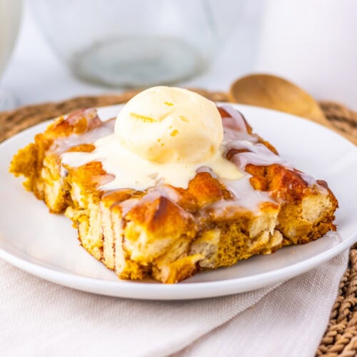 Pumpkin Cinnamon Roll Casserole