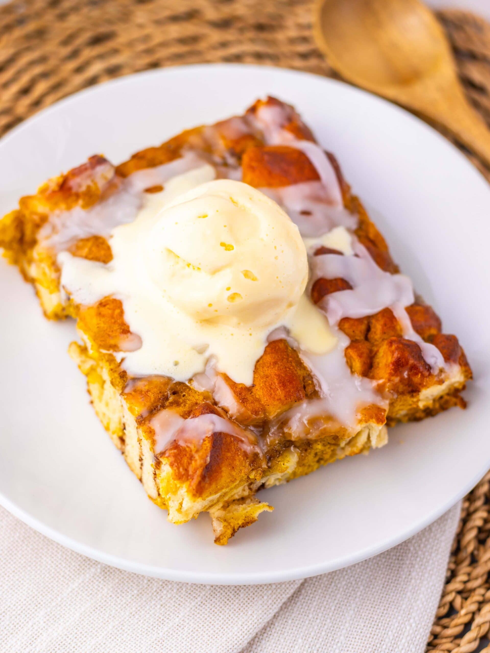 Pumpkin Cinnamon Roll Casserole