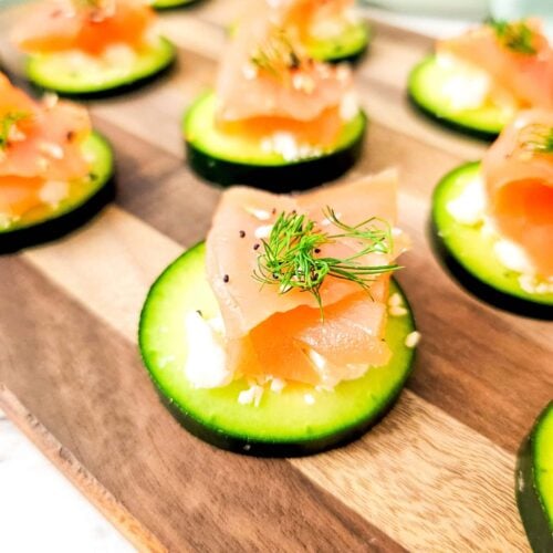 Salmon Cucumber Bites