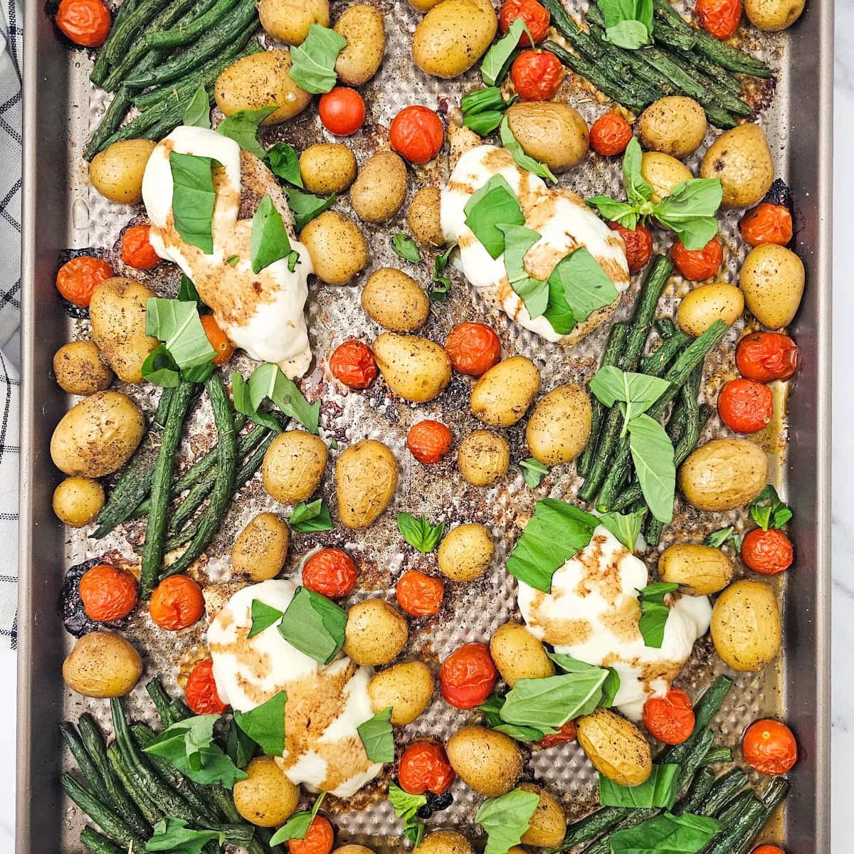 Sheet Pan Chicken Caprese featured image copy