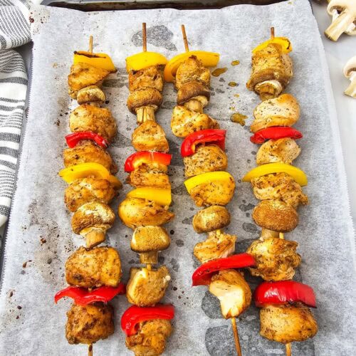 Sheet Pan Chicken Kabobs