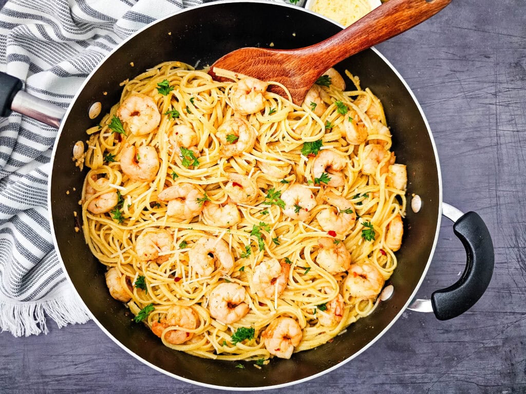 Shrimp Scampi with Linguini