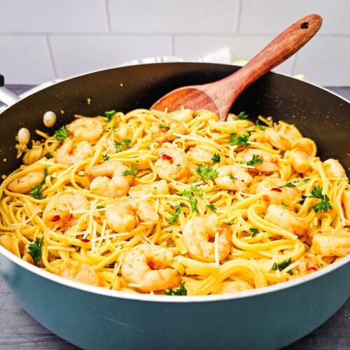 Shrimp Scampi with Linguini