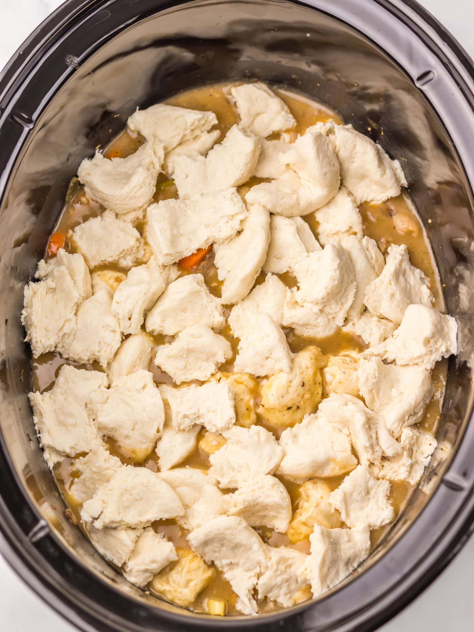 Slow Cooker Beef & Dumplings Process Photo