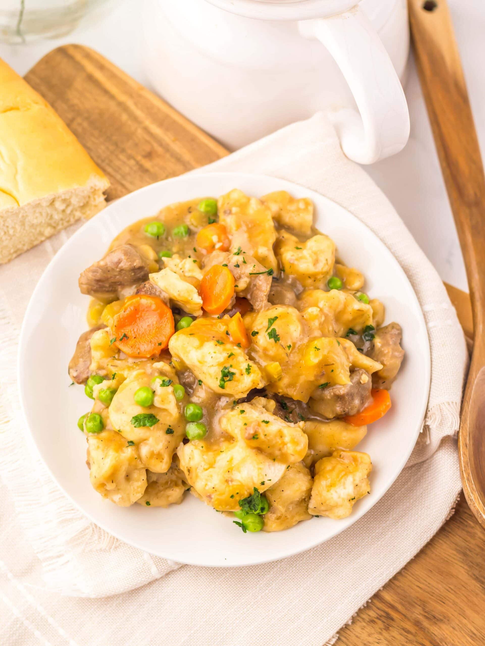 Slow Cooker Beef & Dumplings Process Photo