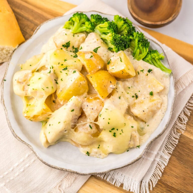Slow Cooker Cheesy Caesar Chicken & Potatoes featured image copy