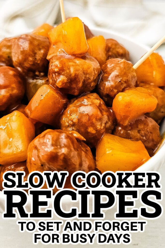 Slow Cooker Recipes - Crockpot Sweet and Sour Meatballs copy