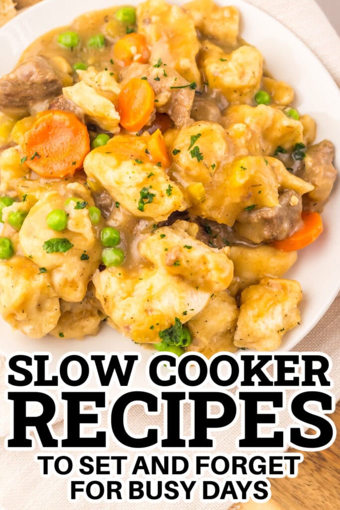 Slow Cooker Recipes -Slow Cooker Beef & Dumplings