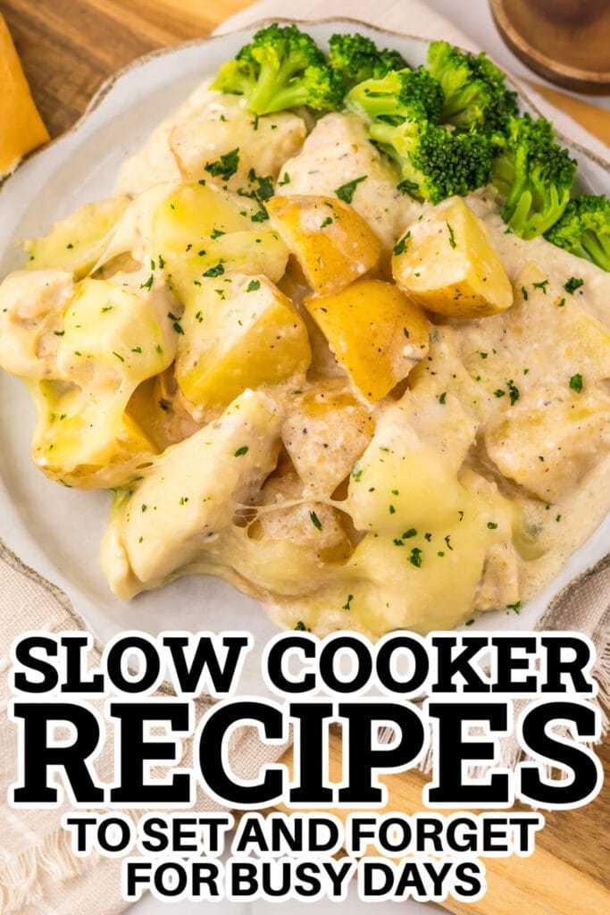 Slow Cooker Recipes - Slow Cooker Cheesy Caesar Chicken & Potatoes copy