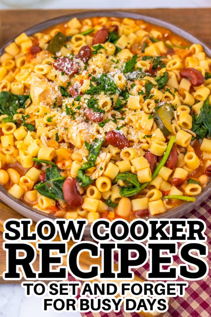 Slow Cooker Recipes - Slow Cooker Chicken Minestrone Soup copy