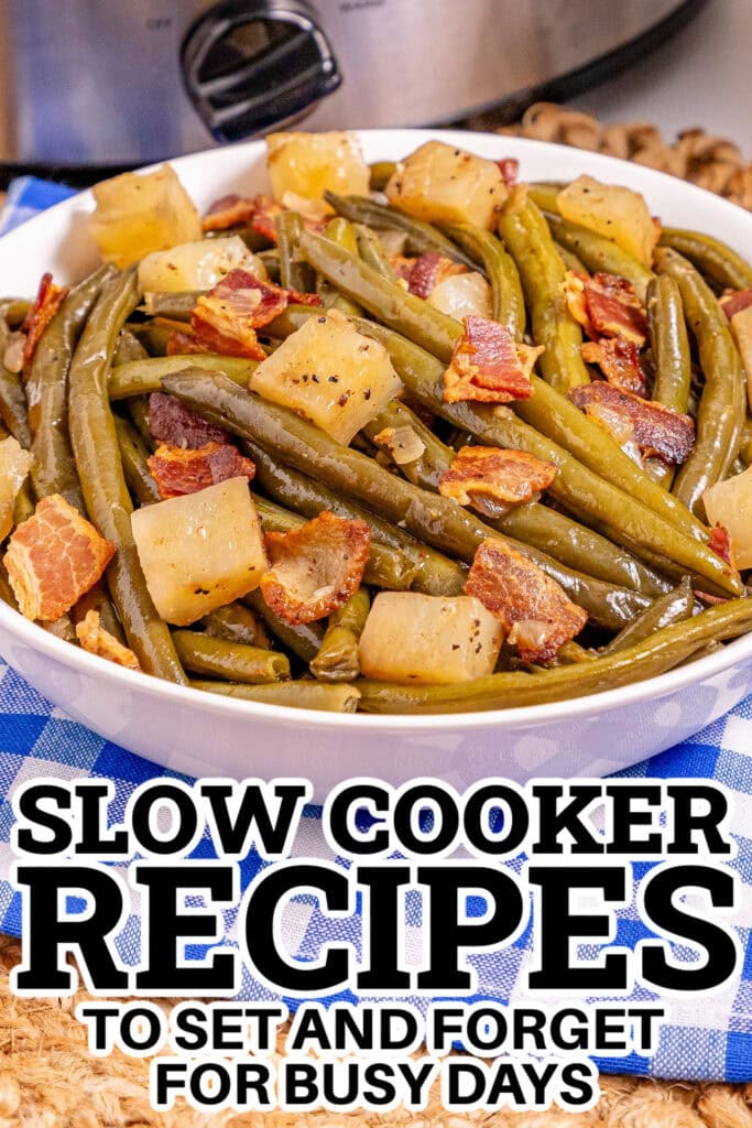 Slow Cooker Recipes - Slow Cooker Southern Green Beans copy