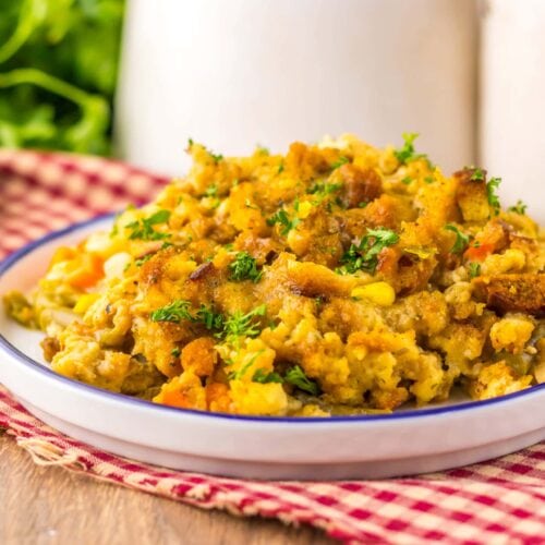 Slow Cooker Turkey Pot Pie with Stuffing Topping