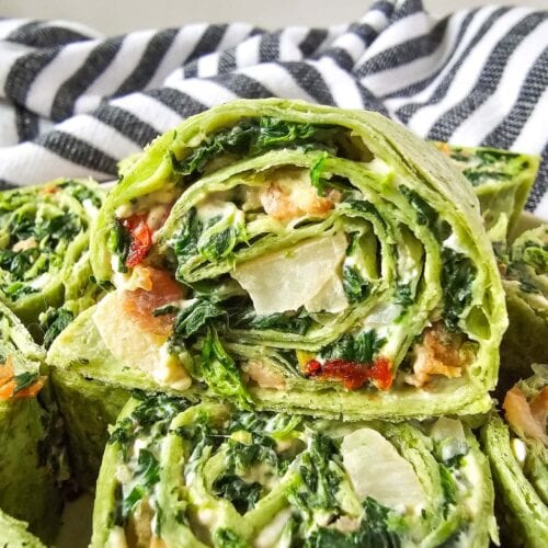 Classic Spinach Dip Pinwheels