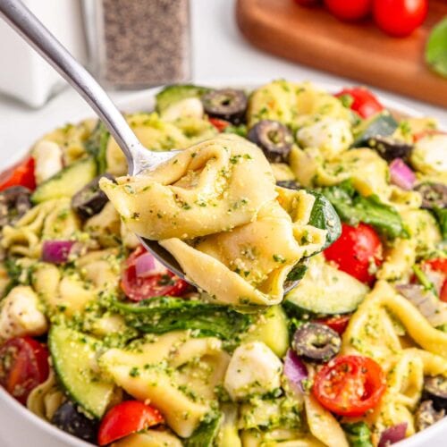 Cold Tortellini Pesto Salad