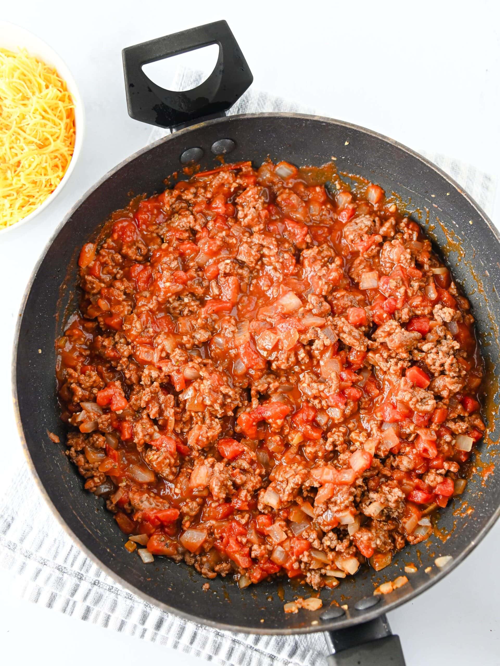 Cheesy Ground Beef and Egg Noodle Casserole Process Photo
