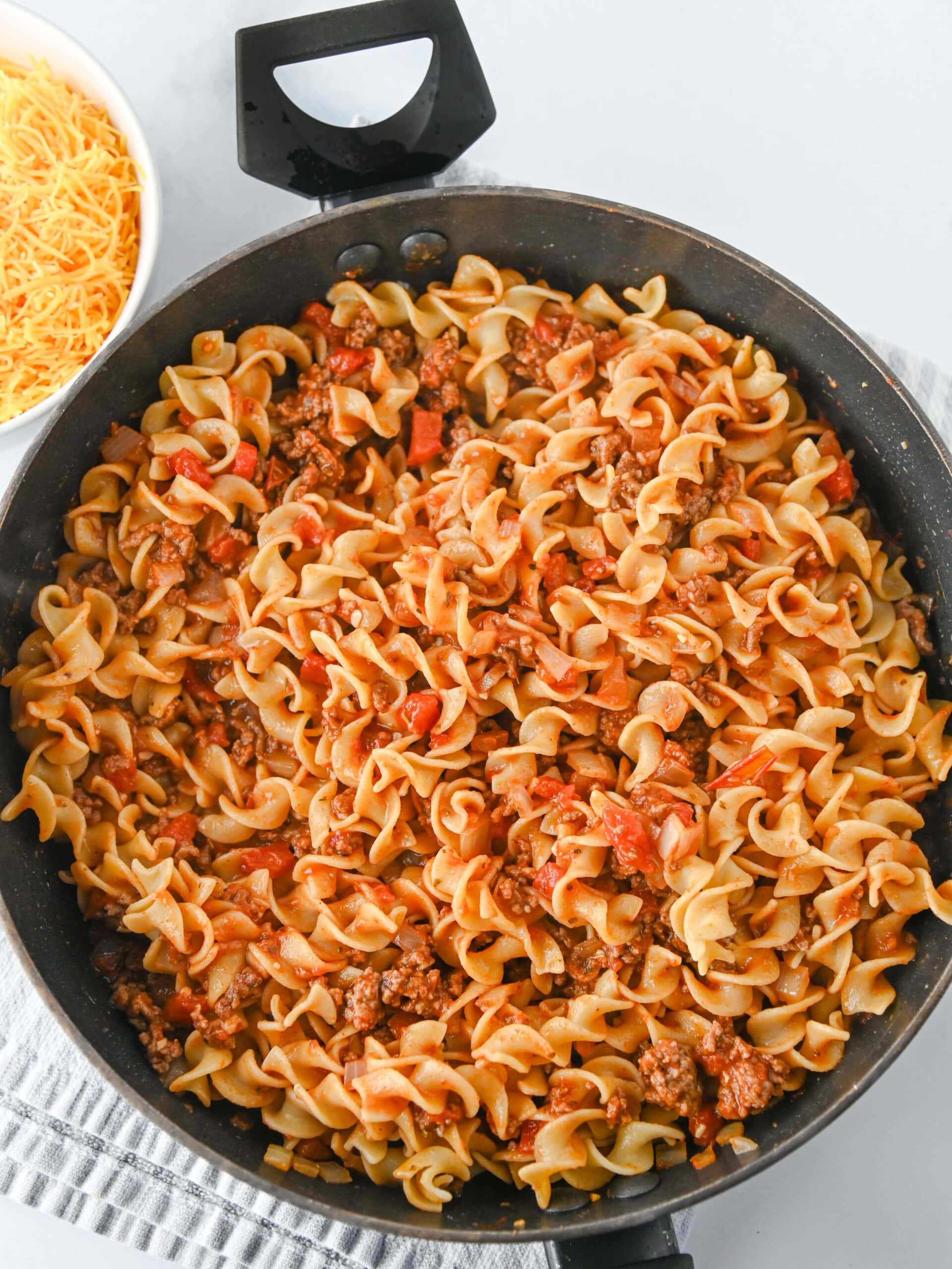 Cheesy Ground Beef and Egg Noodle Casserole Process Photo