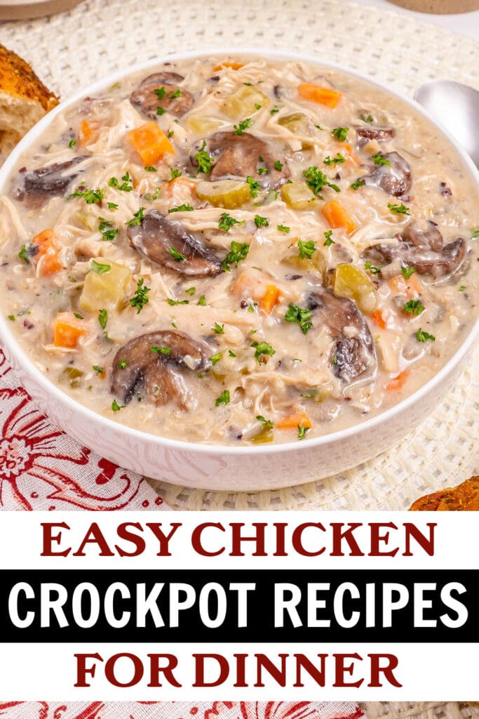 chicken crockpot recipes - Slow Cooker Chicken Wild Rice Soup