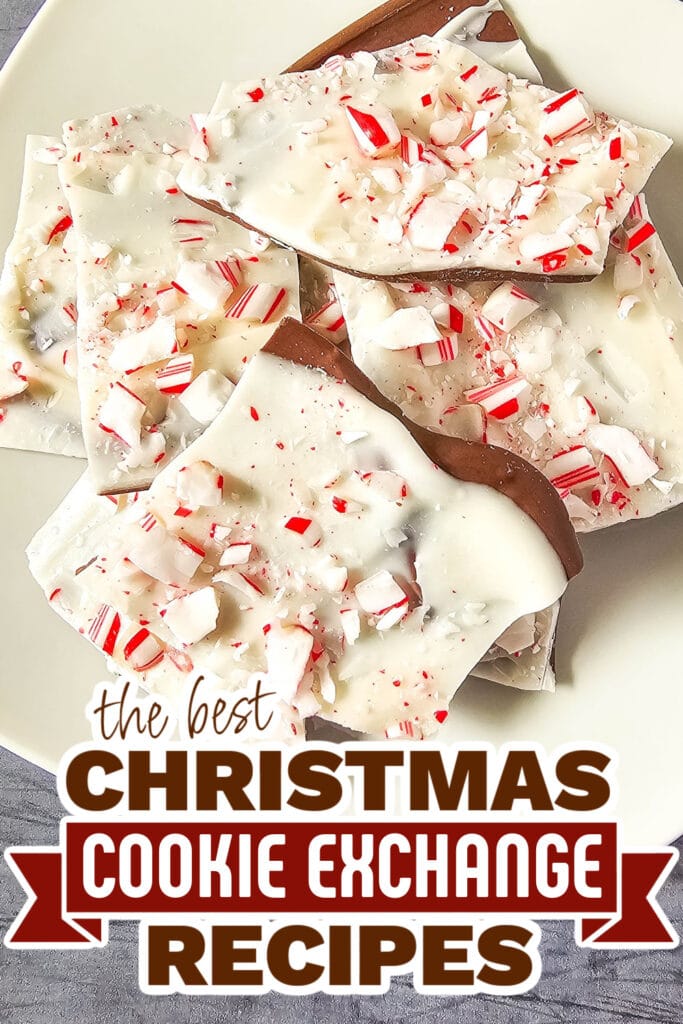 christmas cookie exchange recipes - Candy Cane Chocolate Bark copy