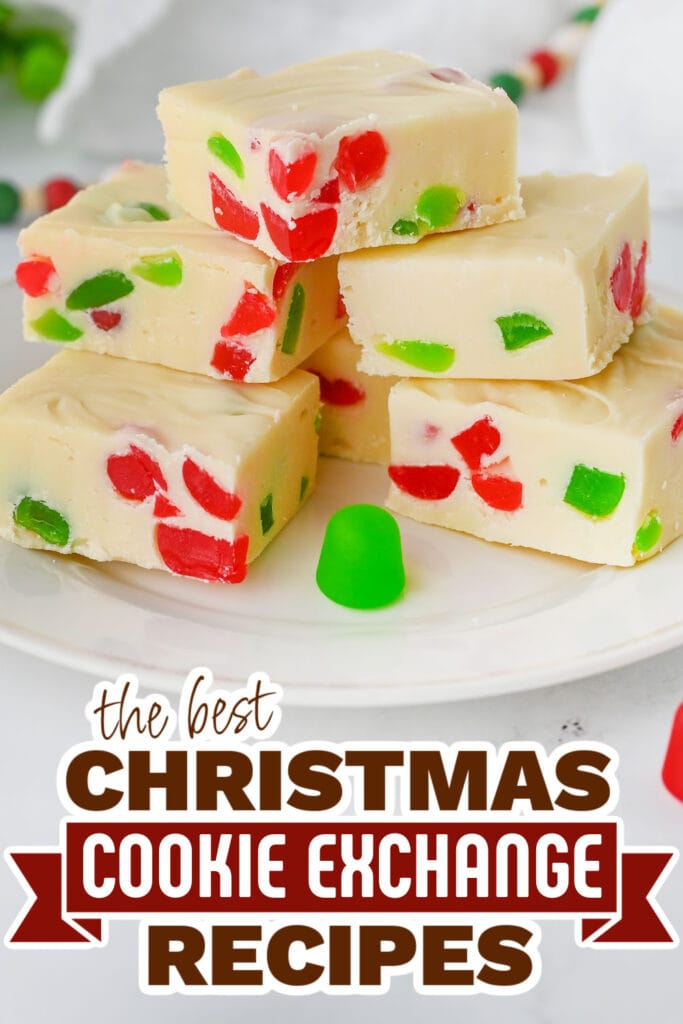 christmas cookie exchange recipes - Christmas Gum Drop Fudge copy