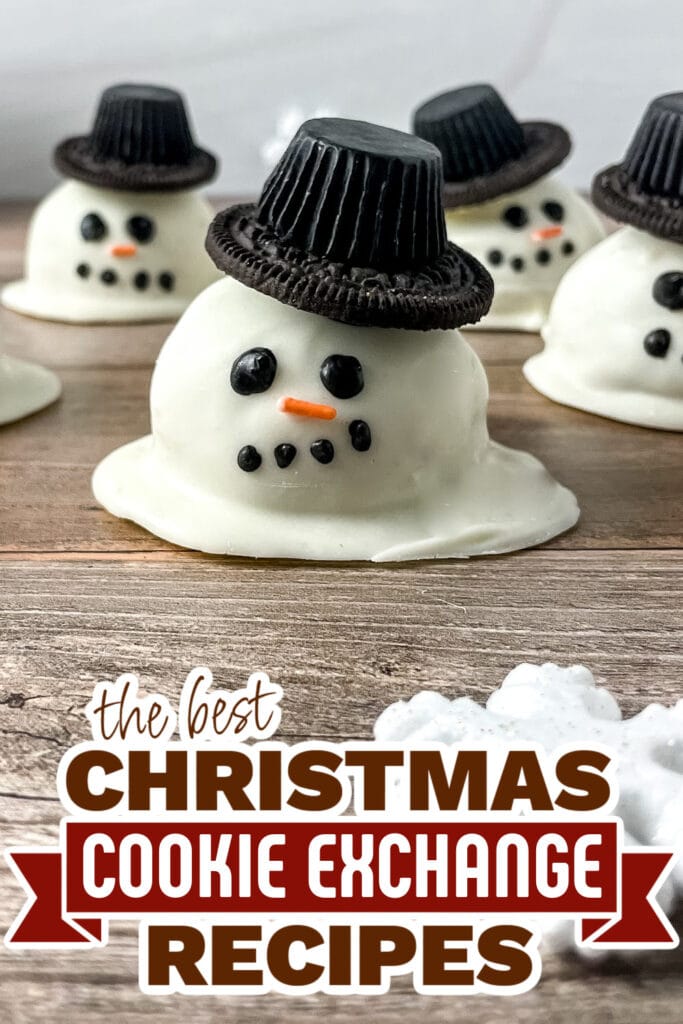 christmas cookie exchange recipes - Cookie Dough Snowman Truffles copy