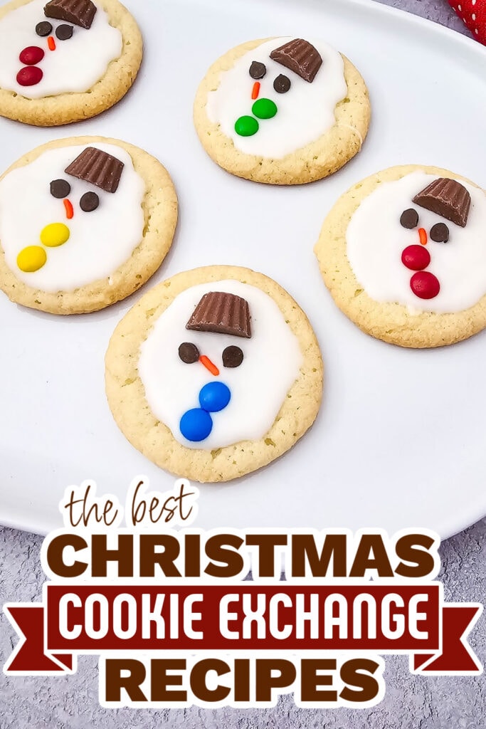 christmas cookie exchange recipes - Melted Snowman Sugar Cookies copy