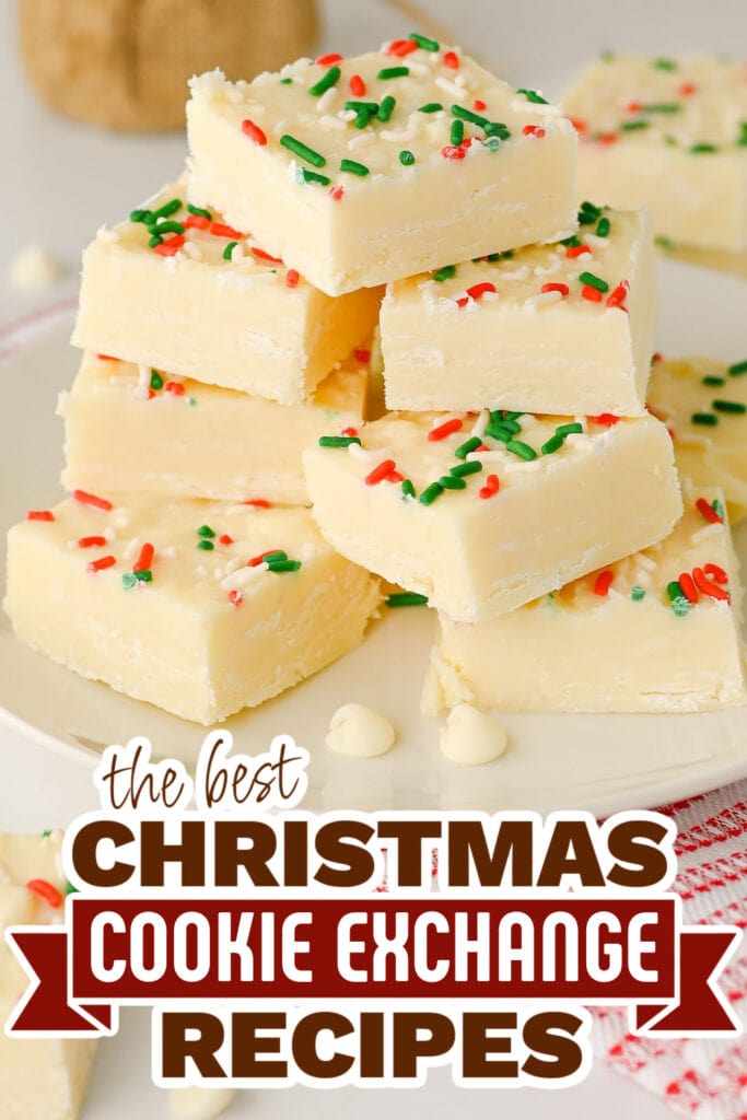 christmas cookie exchange recipes - White Chocolate Christmas Fudge copy