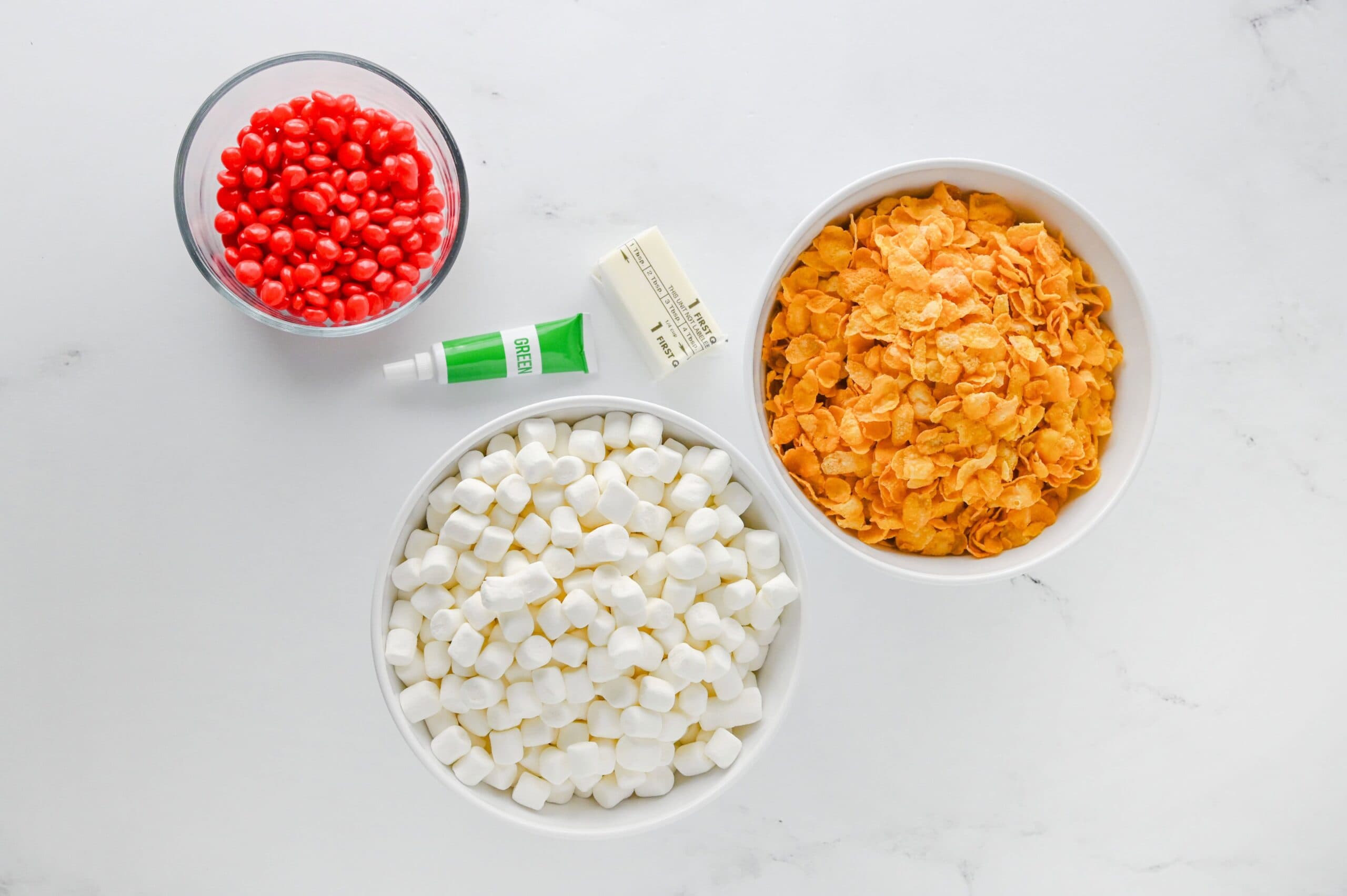 Christmas Cornflake Wreaths Process Ingredients