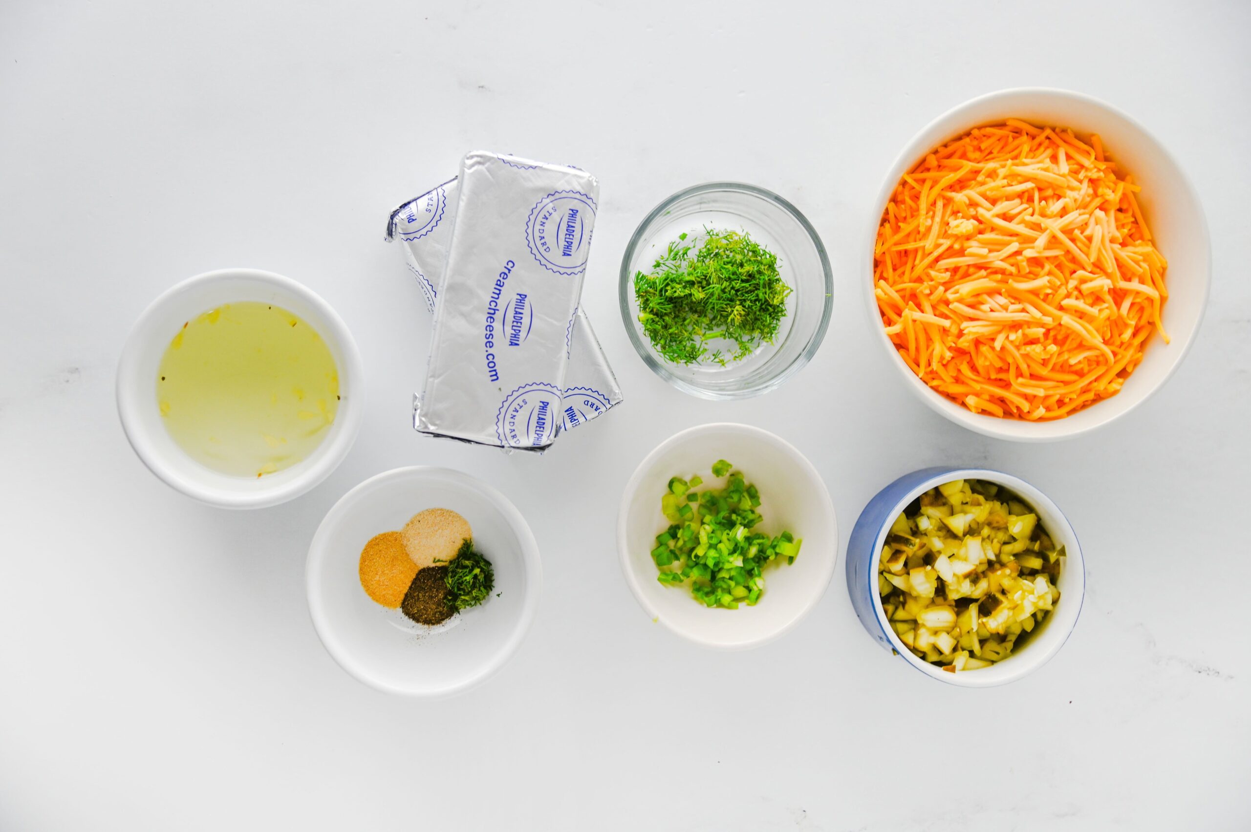 Dill Pickle Cheese Ball Process Ingredients