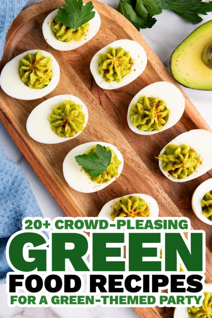 green food ideas - Avocado Deviled Eggs