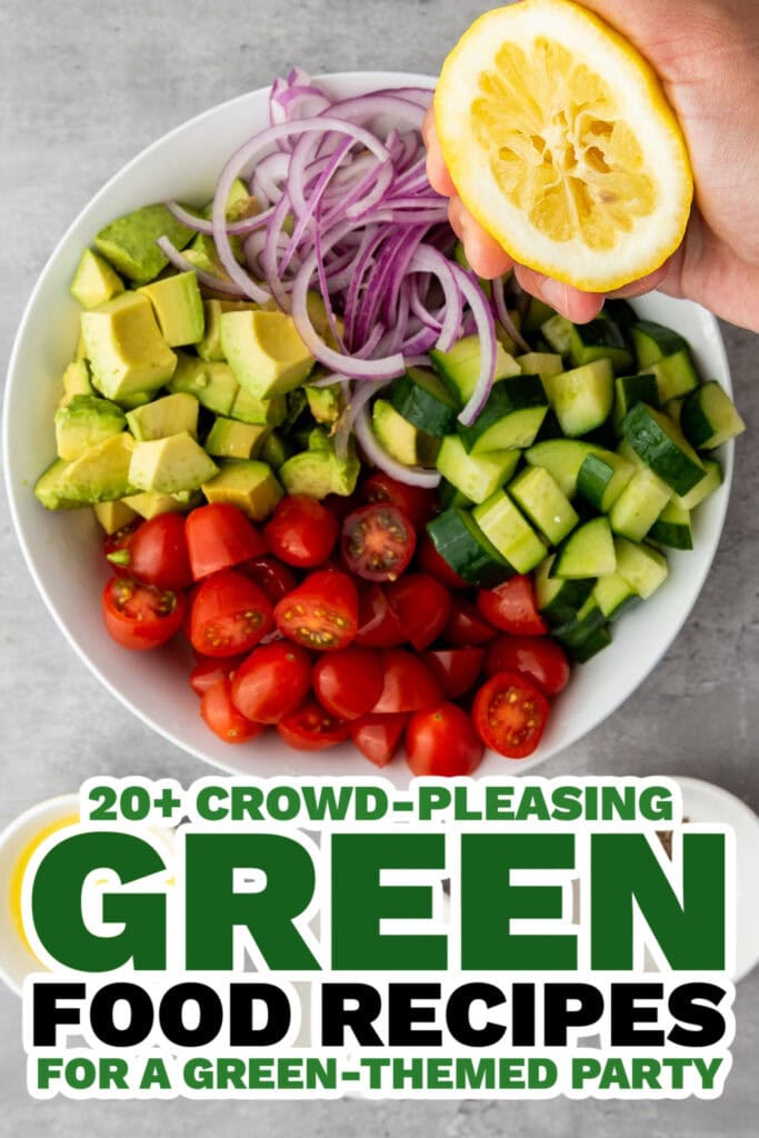 green food ideas - Avocado Salad with Lemon Dressing
