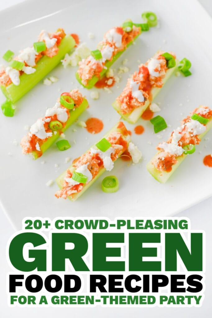 green food ideas - Buffalo Chicken Stuffed Celery