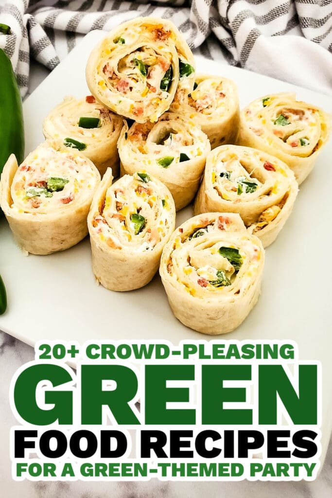 green food ideas - Jalapeño Popper Pinwheels