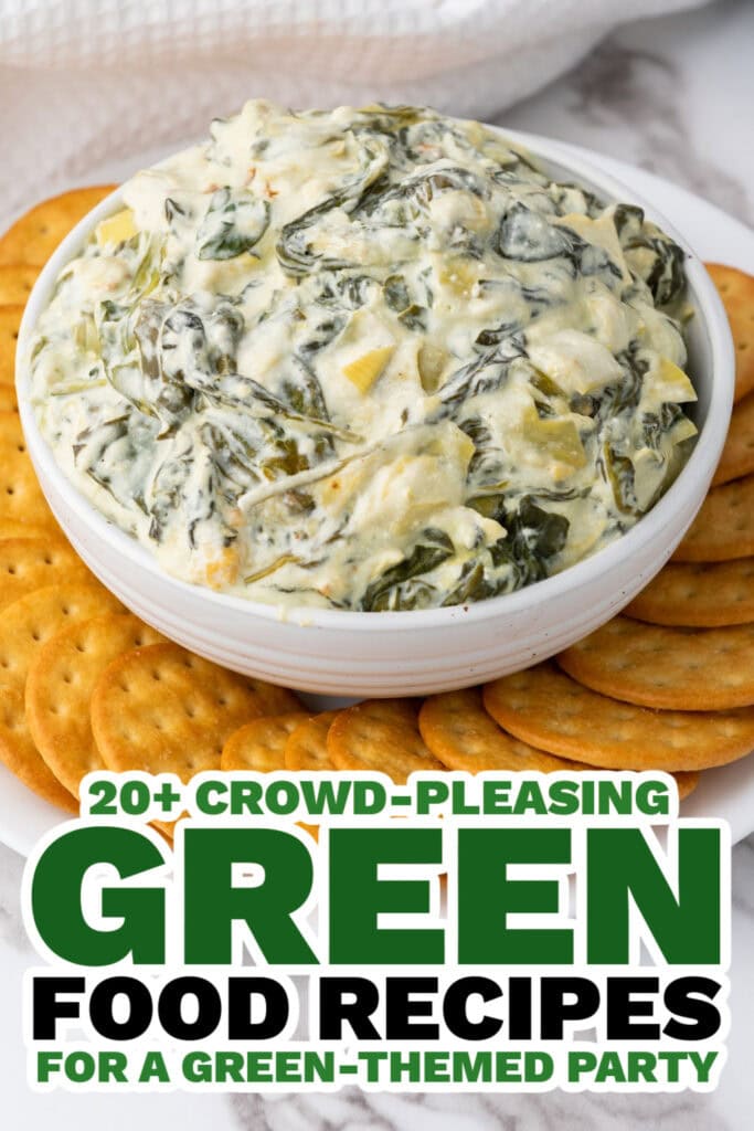 green food ideas - Slow Cooker Spinach Artichoke Dip