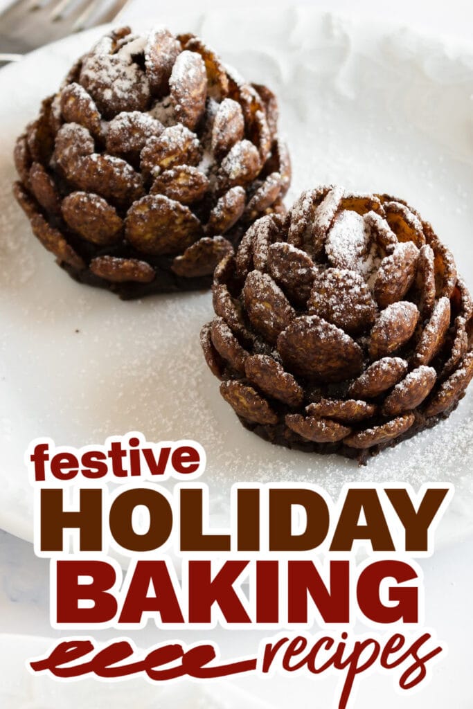 holiday baking recipes - Christmas Edible Chocolate Pine Cones copy