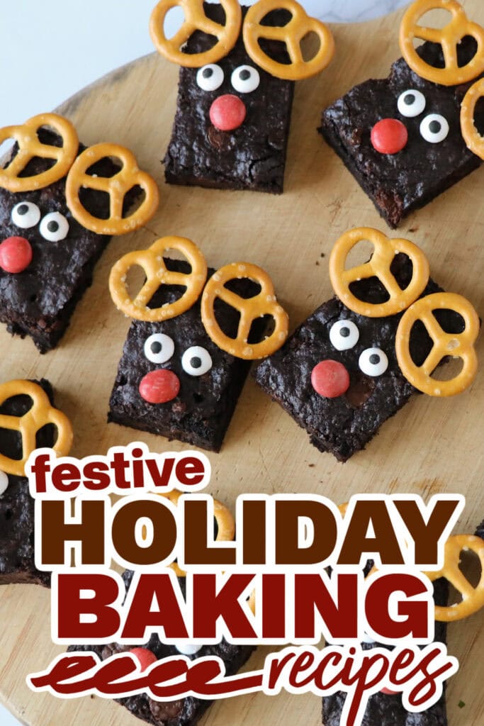 holiday baking recipes - Christmas Rudolph Brownies copy