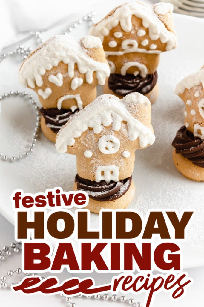 holiday baking recipes - Gingerbread House Macarons copy