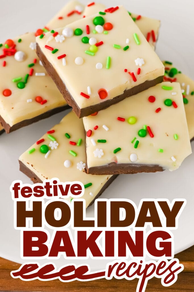 holiday baking recipes - Layered Christmas Chocolate Fudge copy