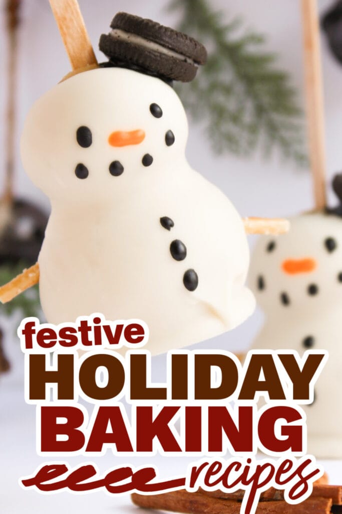 holiday baking recipes - Snowman Cake Pops copy
