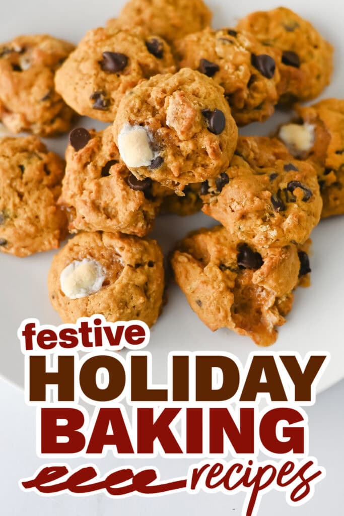 holiday baking recipes - Soft Pumpkin S'mores Cookies copy