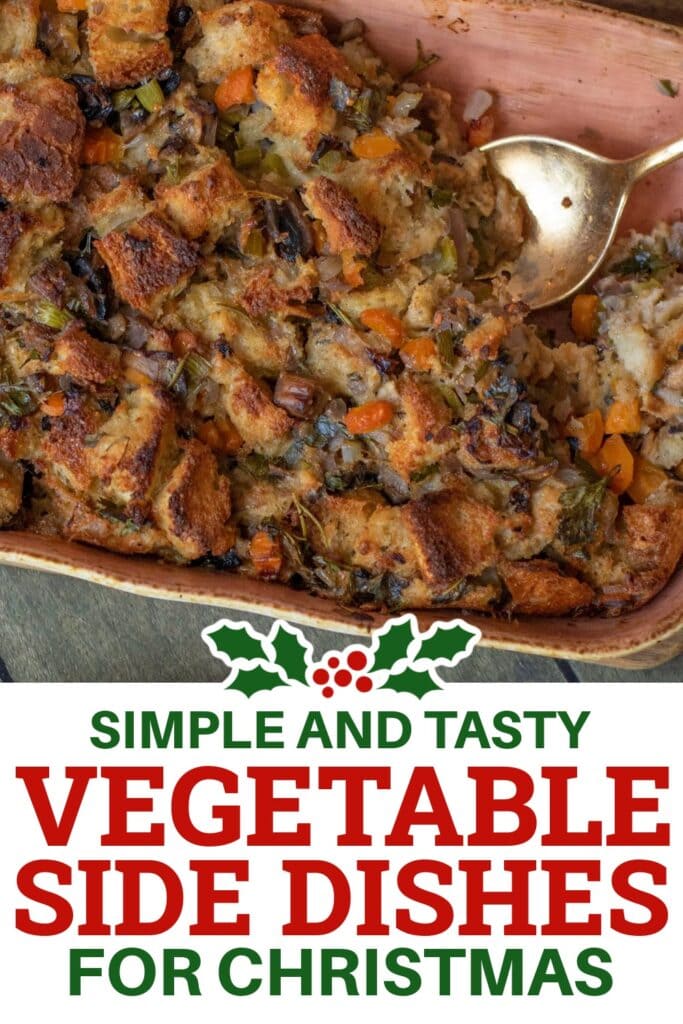 pinned Christmas Vegetable Sides - herb and vegetable stuffing copy