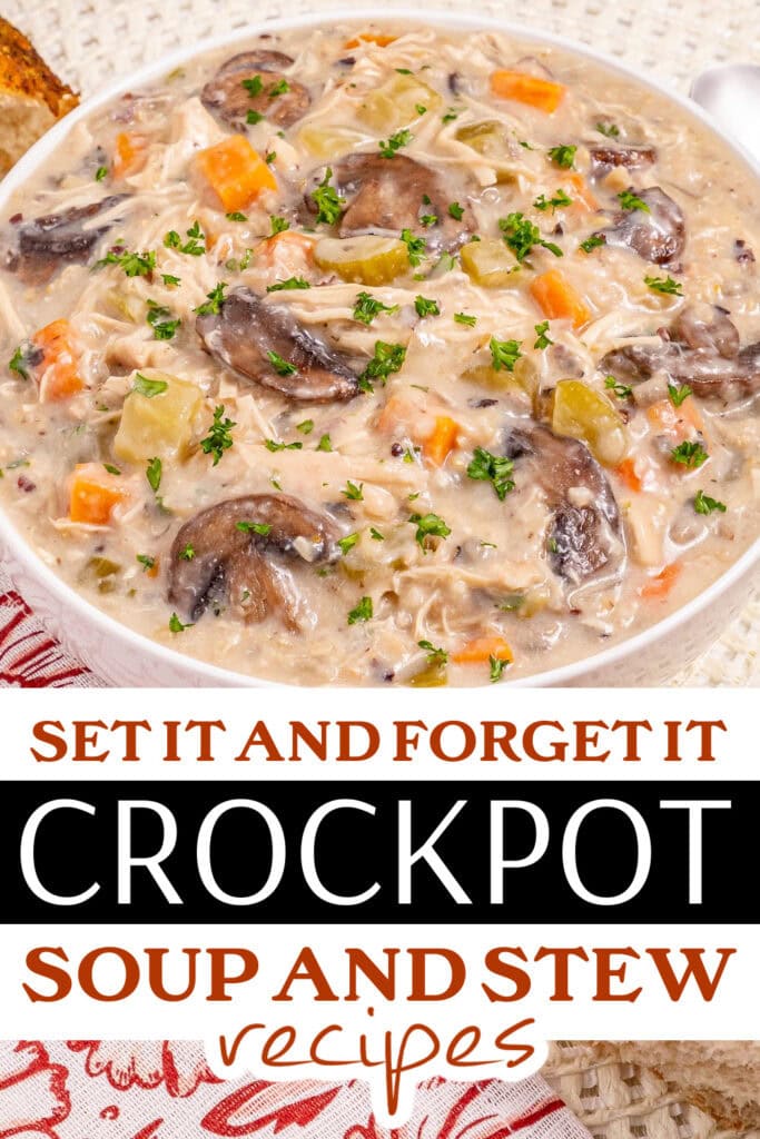 pinned crockpot soup - Slow Cooker Chicken Wild Rice Soup