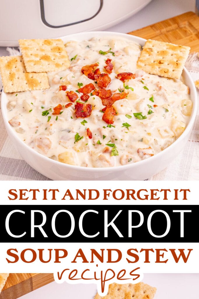 pinned crockpot soup - Slow Cooker Clam Chowder
