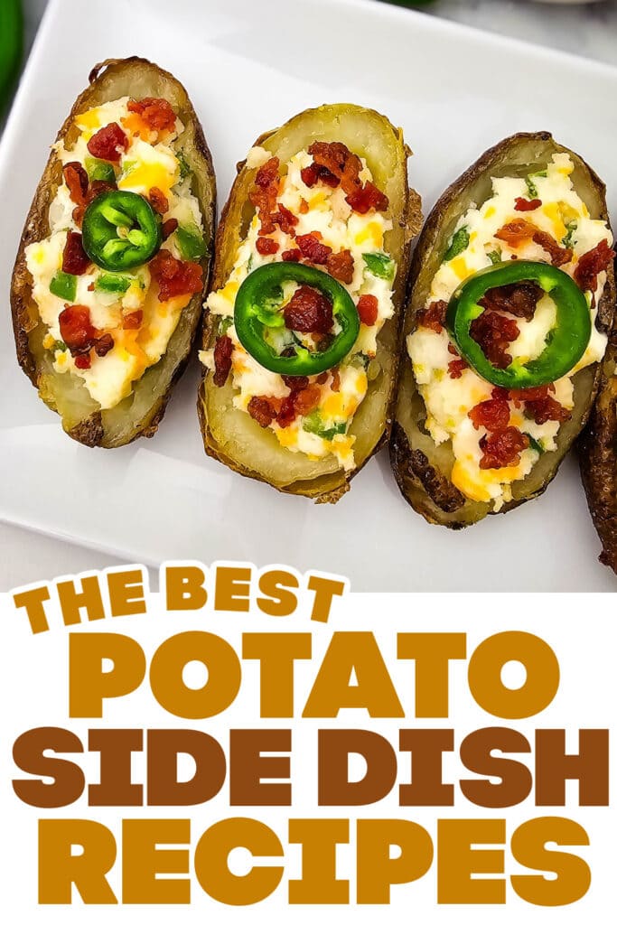 pinned potato side dish ideas - Jalapeño Popper Potato Skins