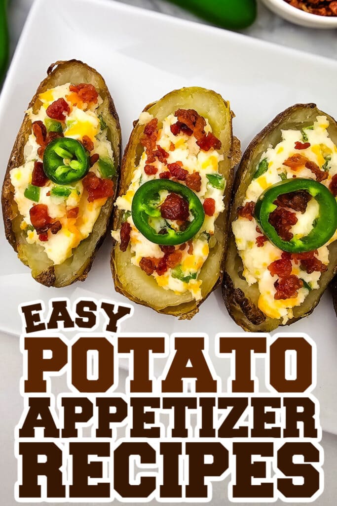 potato appetizer recipes - Jalapeño Popper Potato Skins