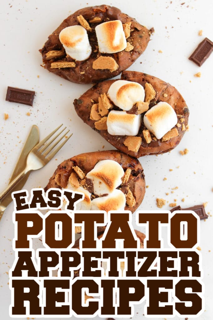 potato appetizer recipes - S’mores Stuffed Sweet Potatoes