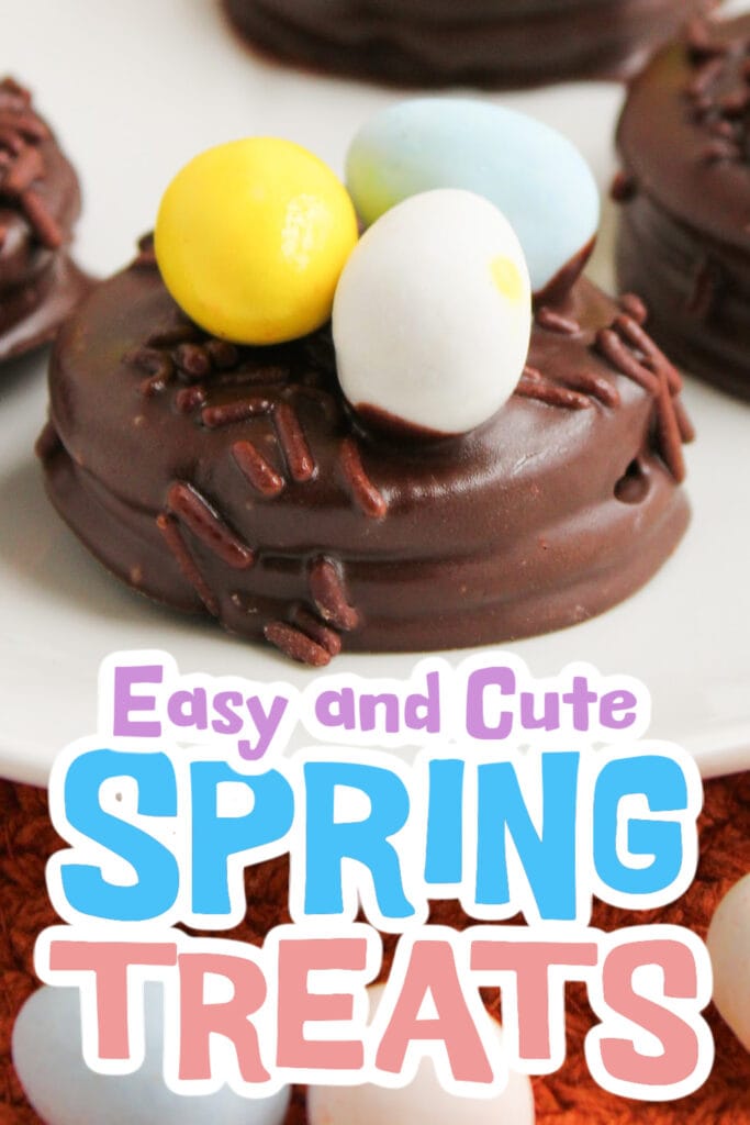 spring treats - Chocolate Covered Oreo Easter Nests copy